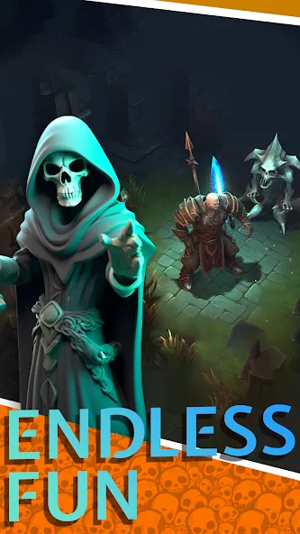 Скачать взлом Necromancer Hero: Skeletons 3D (Некромантгерой)  [МОД Бесконечные монеты] — стабильная версия apk на Андроид screen 2