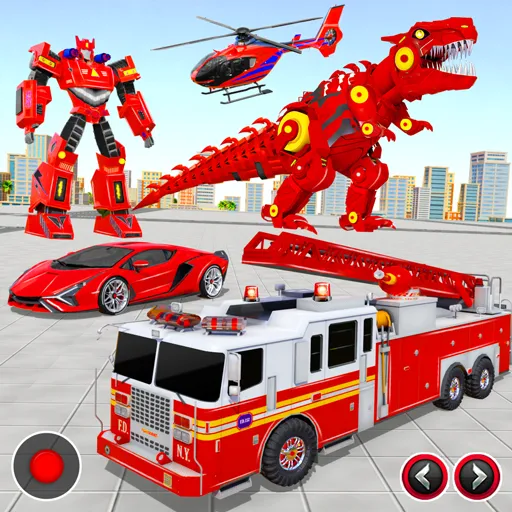 Скачать взломанную Fire Truck Robot Car Game  [МОД Unlimited Money] — последняя версия apk на Андроид screen 1