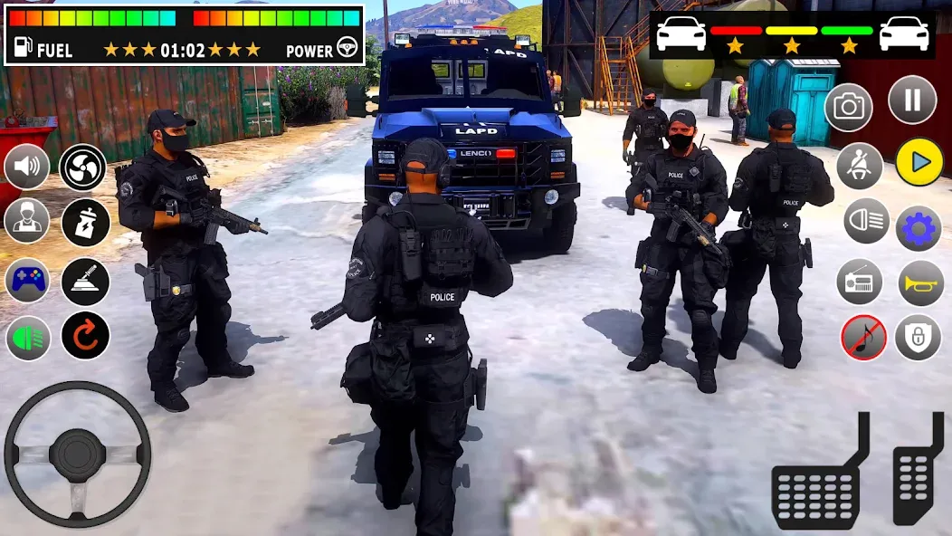 Скачать взломанную Police Games Simulator: PGS 3d  [МОД Unlocked] — полная версия apk на Андроид screen 1