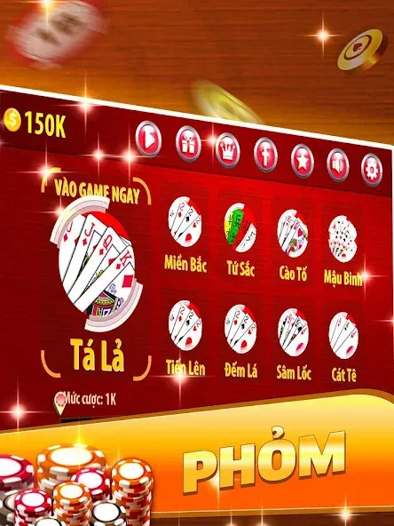 Взлом Phỏm — Phom  [МОД Unlimited Money] — полная версия apk на Андроид screen 1