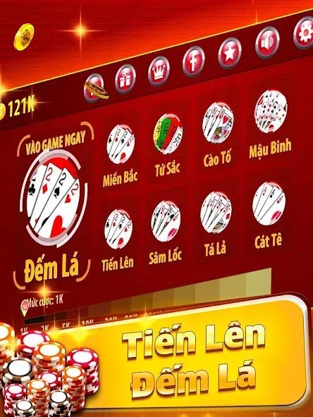 Скачать взлом Tiến Lên Đếm Lá — Tien Len  [МОД Unlocked] — стабильная версия apk на Андроид screen 1