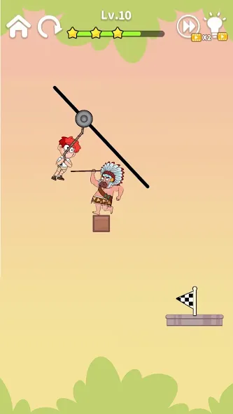 Взлом Zipline Rescue: Physics Game (Зиплайн Рескью)  [МОД Все открыто] — стабильная версия apk на Андроид screen 1