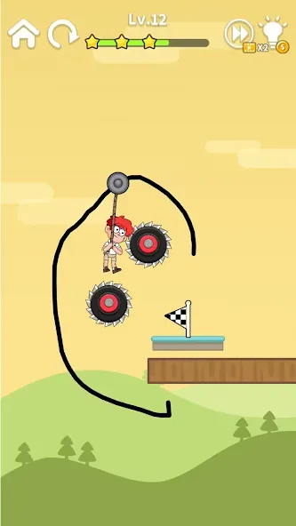 Взлом Zipline Rescue: Physics Game (Зиплайн Рескью)  [МОД Все открыто] — стабильная версия apk на Андроид screen 2