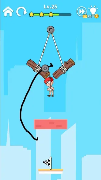 Взлом Zipline Rescue: Physics Game (Зиплайн Рескью)  [МОД Все открыто] — стабильная версия apk на Андроид screen 5