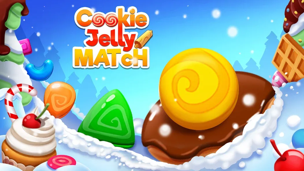 Взломанная Cookie Jelly Match (Куки Джелли Матч)  [МОД Много денег] — стабильная версия apk на Андроид screen 1