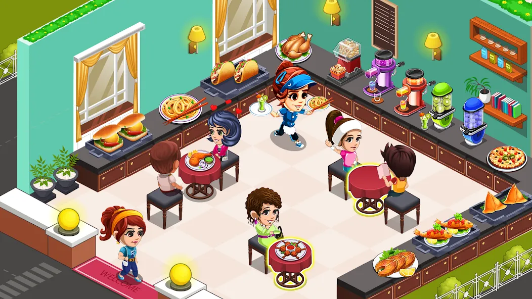 Взломанная Cooking Restaurant Kitchen (Кукинг Ресторан Китчен)  [МОД Menu] — последняя версия apk на Андроид screen 1