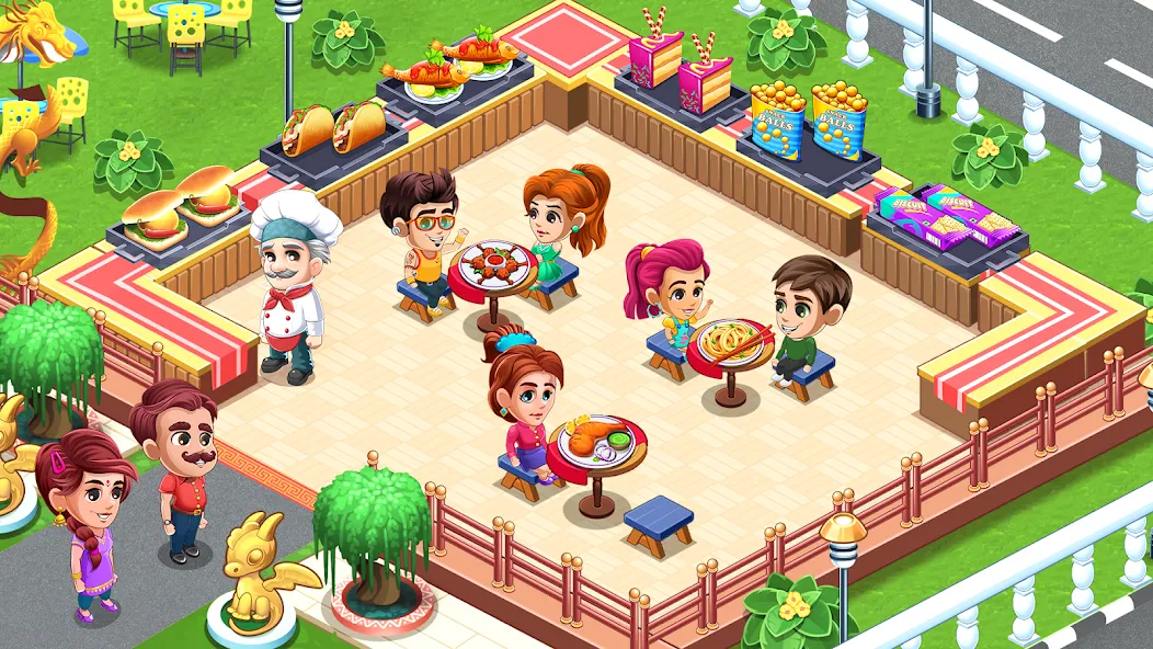 Взломанная Cooking Restaurant Kitchen (Кукинг Ресторан Китчен)  [МОД Menu] — последняя версия apk на Андроид screen 4