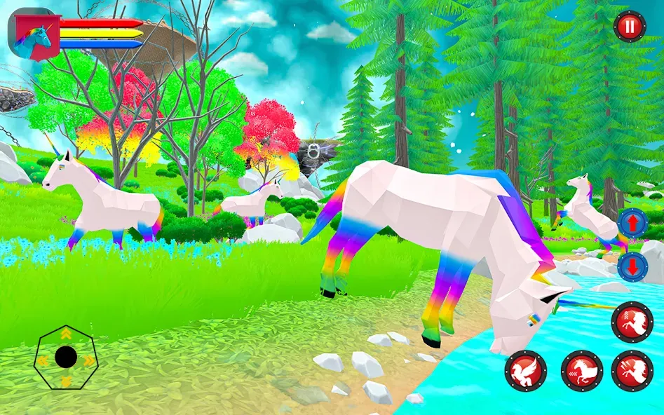 Скачать взломанную Flying Unicorn Pegasus Games  [МОД Unlimited Money] — полная версия apk на Андроид screen 2