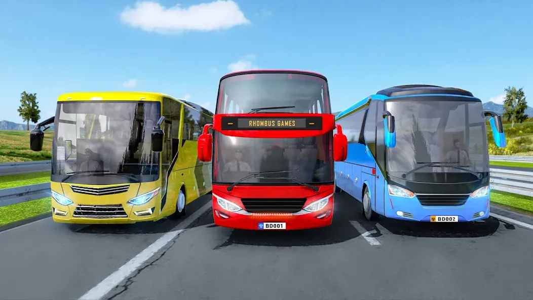 Взломанная Highway Bus Simulator Bus Game  [МОД Много денег] — полная версия apk на Андроид screen 1