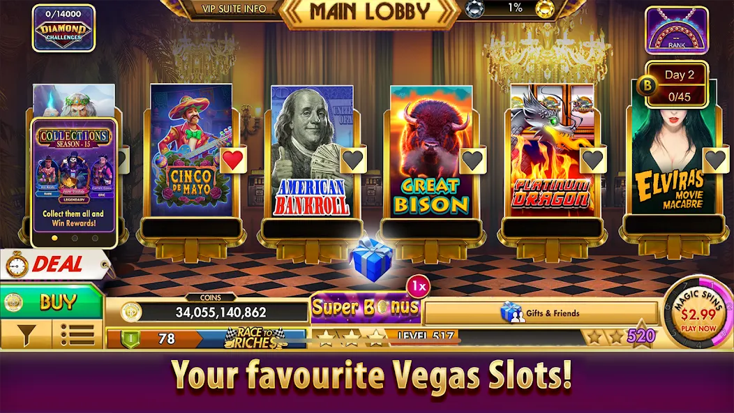 Взломанная Black Diamond Casino Slots (СЛОТЫ)  [МОД Много монет] — полная версия apk на Андроид screen 5