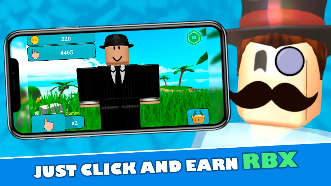 Скачать взломанную RoClicker — Robux (РоКликер)  [МОД Menu] — последняя версия apk на Андроид screen 1