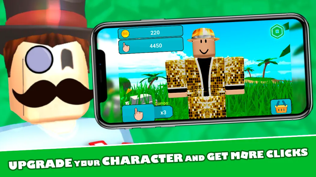 Скачать взломанную RoClicker — Robux (РоКликер)  [МОД Menu] — последняя версия apk на Андроид screen 2