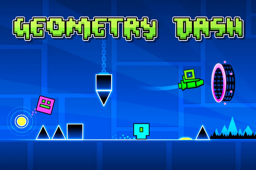 Скачать взломанную Geometry Dash Lite (Геометрия Дэш Лайт)  [МОД Все открыто] — полная версия apk на Андроид screen 1