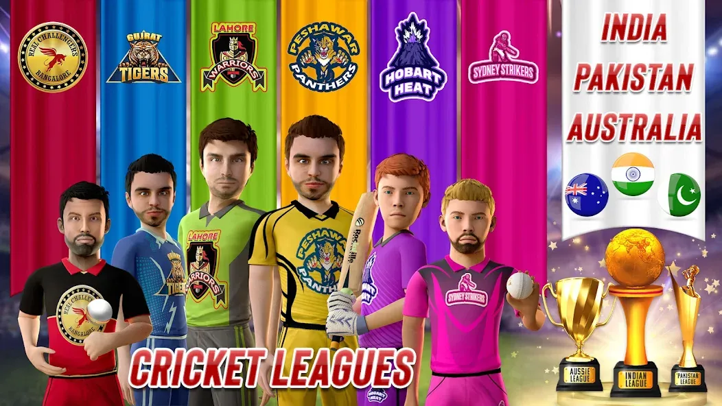 Взломанная RVG Real World Cricket Game 3D (РВГ Реальная Мировая Крикетная Игра 3D)  [МОД Меню] — полная версия apk на Андроид screen 5