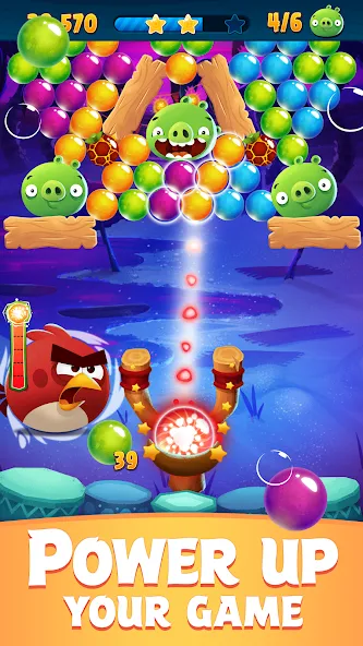 Взломанная Angry Birds POP Bubble Shooter (Энгри Брдс ПОП Бабл Шутер)  [МОД Все открыто] — последняя версия apk на Андроид screen 4