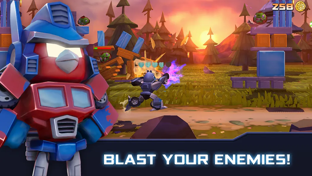 Взлом Angry Birds Transformers (Энгри Брдс Трансформеры)  [МОД Много монет] — полная версия apk на Андроид screen 1