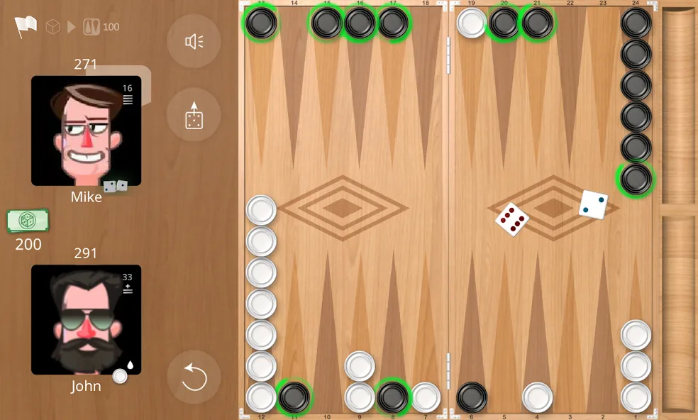 Взломанная Backgammon Online  [МОД Бесконечные монеты] — последняя версия apk на Андроид screen 3