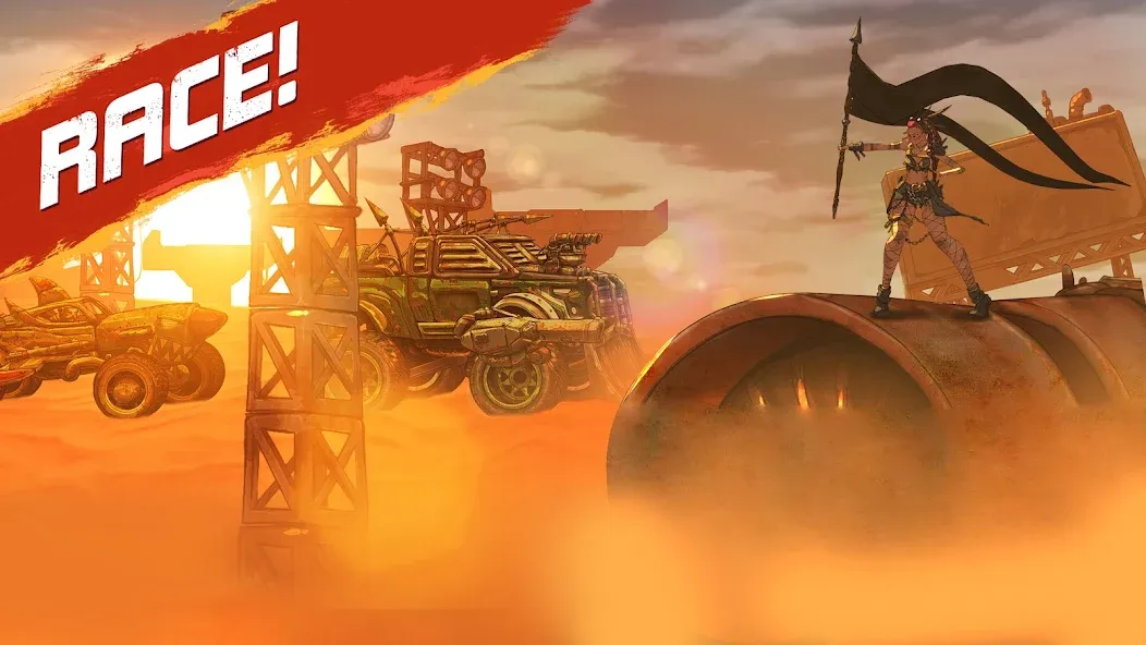 Скачать взлом Road Warrior: Nitro Car Battle (Роуд Ворриор Нитро)  [МОД Unlocked] — последняя версия apk на Андроид screen 2