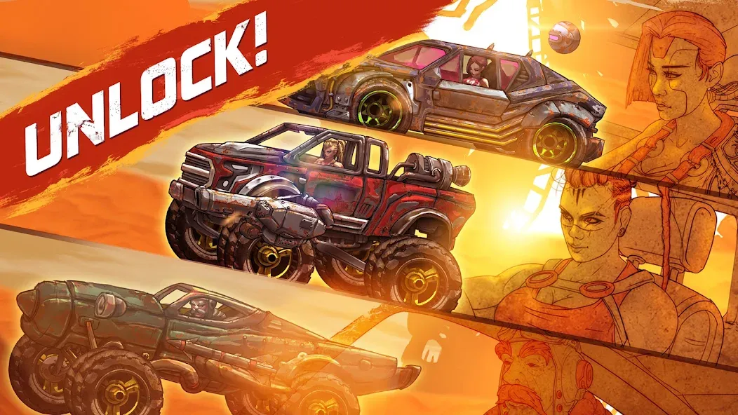 Скачать взлом Road Warrior: Nitro Car Battle (Роуд Ворриор Нитро)  [МОД Unlocked] — последняя версия apk на Андроид screen 4