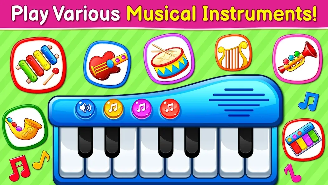 Скачать взлом Baby Games: Piano & Baby Phone (Бейби Геймс)  [МОД Меню] — стабильная версия apk на Андроид screen 2