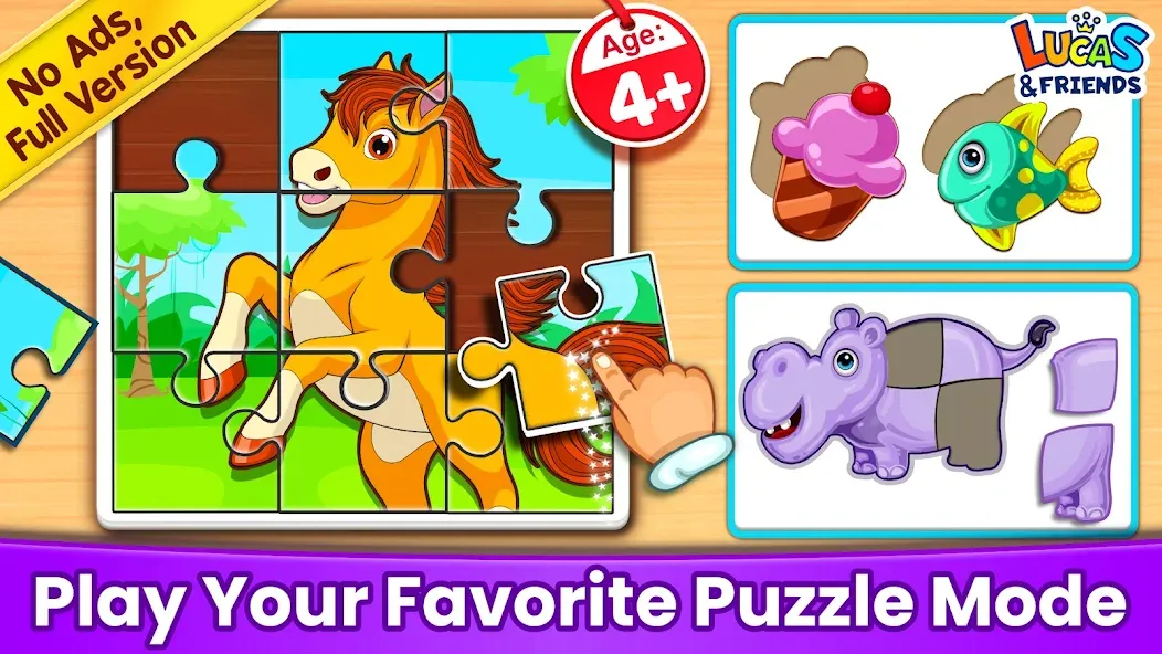 Скачать взлом Puzzle Kids: Jigsaw Puzzles  [МОД Бесконечные монеты] — полная версия apk на Андроид screen 1