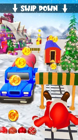 Скачать взломанную Xmas Santa Surfer Running Game (Ксмас Санта Серфер Раннинг Гейм)  [МОД Unlocked] — стабильная версия apk на Андроид screen 4