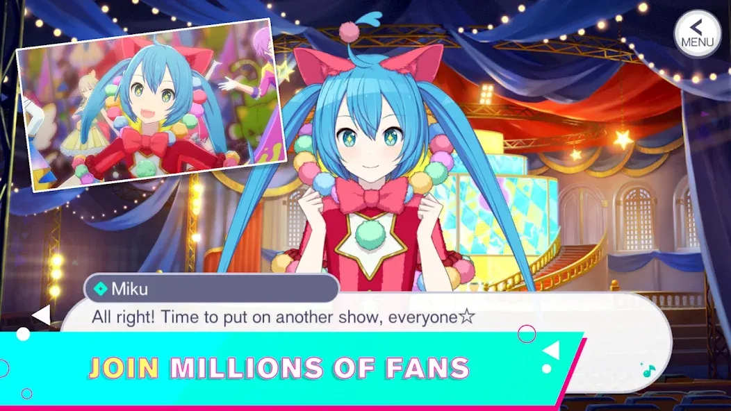 Скачать взломанную HATSUNE MIKU: COLORFUL STAGE! (Хацуне Мику)  [МОД Много монет] — последняя версия apk на Андроид screen 5