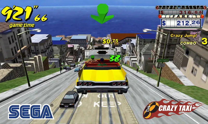 Взломанная Crazy Taxi Classic (Крейзи Такси Классик)  [МОД Много денег] — последняя версия apk на Андроид screen 1