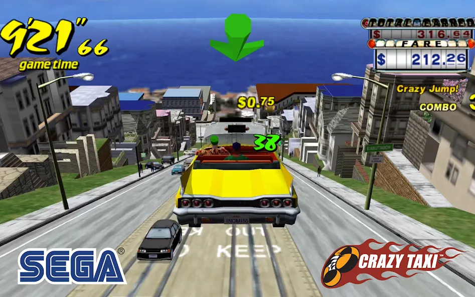 Взломанная Crazy Taxi Classic (Крейзи Такси Классик)  [МОД Много денег] — последняя версия apk на Андроид screen 4