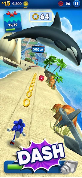 Взлом Sonic Dash — Endless Running (Соник Дэш)  [МОД Бесконечные деньги] — полная версия apk на Андроид screen 2