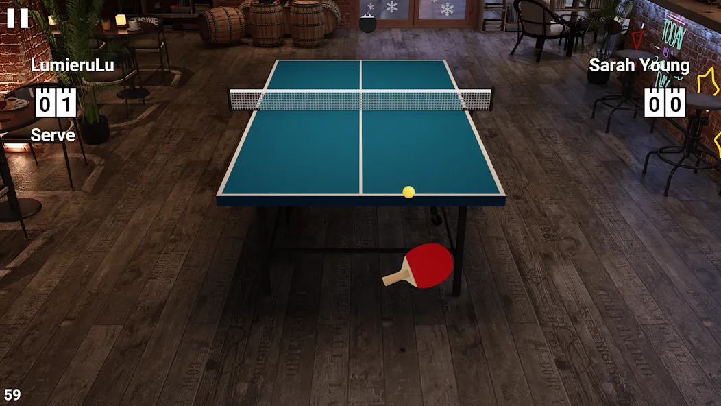 Скачать взломанную Virtual Table Tennis (Виртуальный настольный теннис)  [МОД Бесконечные монеты] — стабильная версия apk на Андроид screen 2