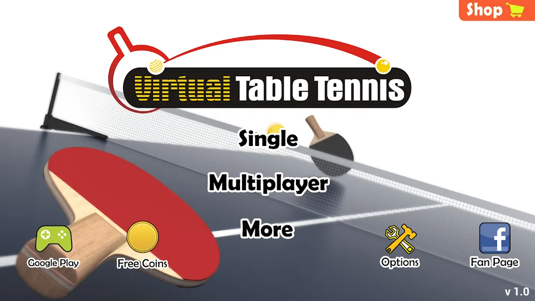 Скачать взломанную Virtual Table Tennis (Виртуальный настольный теннис)  [МОД Бесконечные монеты] — стабильная версия apk на Андроид screen 3