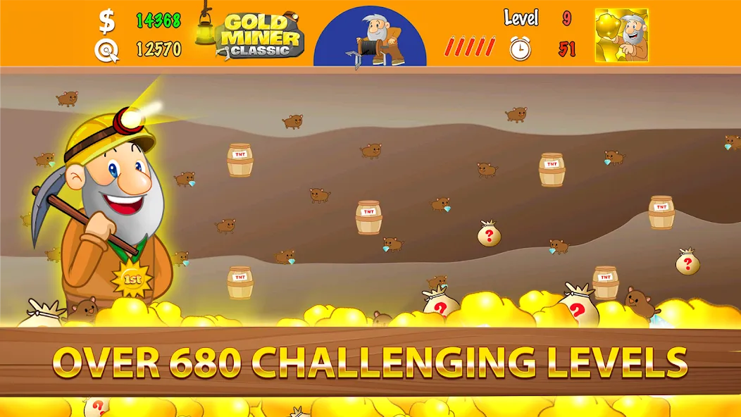 Взлом Gold Miner Classic: Gold Rush (Голд Майнер Классик)  [МОД Unlimited Money] — полная версия apk на Андроид screen 3