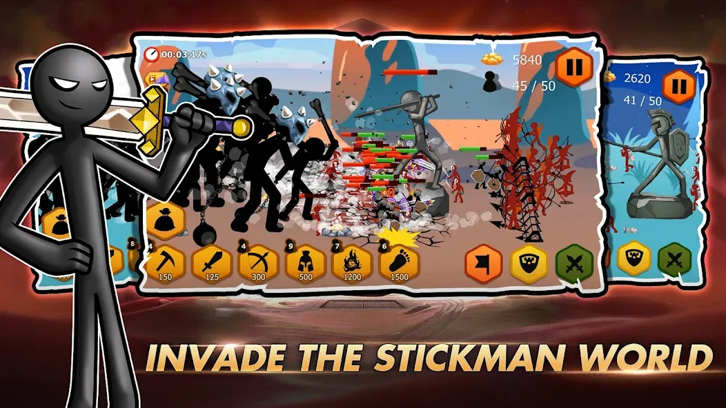 Скачать взломанную Stick Dynasty (Стритмен Баттл Уор)  [МОД Unlocked] — полная версия apk на Андроид screen 3