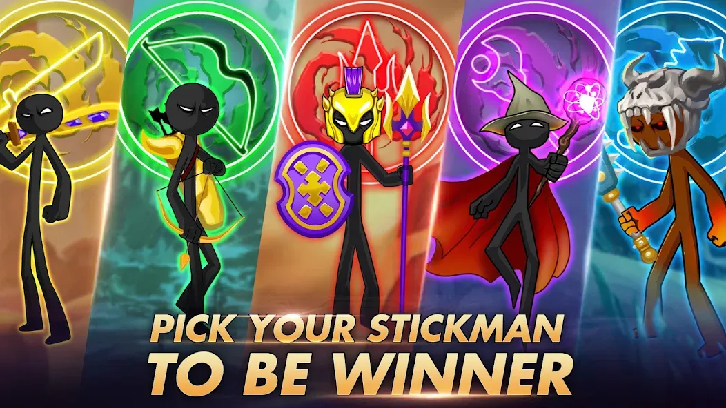 Скачать взломанную Stick Dynasty (Стритмен Баттл Уор)  [МОД Unlocked] — полная версия apk на Андроид screen 4