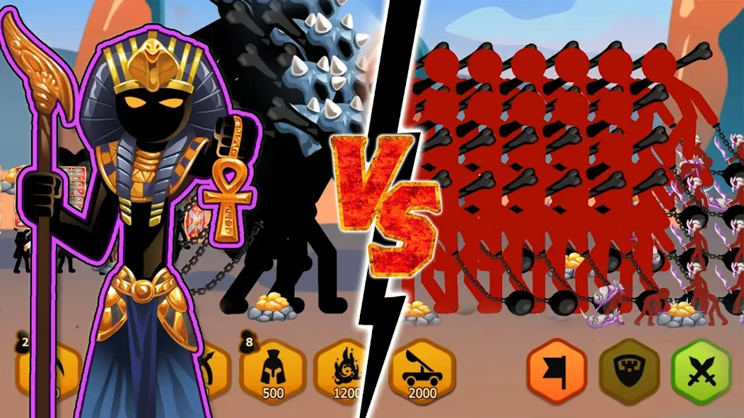 Взломанная Stickman Battle 2: Empires War (Стикмен Битва 2)  [МОД Mega Pack] — полная версия apk на Андроид screen 3