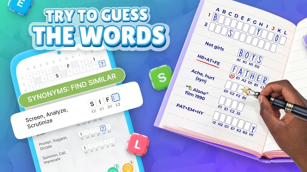 Скачать взлом Acrostics－Cross Word Puzzles  [МОД Много монет] — последняя версия apk на Андроид screen 1