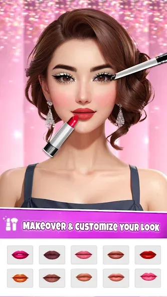 Взломанная Fashion Artist: Makeup Game  [МОД Все открыто] — последняя версия apk на Андроид screen 1