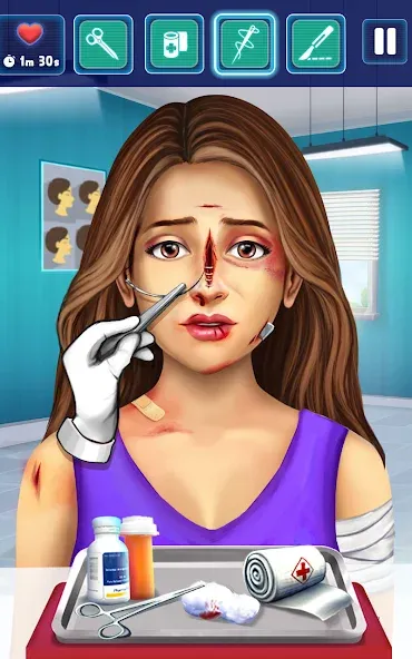 Взломанная Surgery Simulator Doctor Game  [МОД Много монет] — полная версия apk на Андроид screen 2