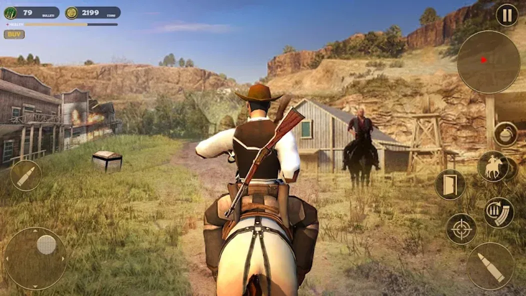 Взлом West Cowboy — Gunfighter Game (Уэст Ковбой)  [МОД Много денег] — стабильная версия apk на Андроид screen 3