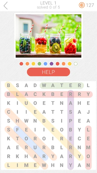 Скачать взломанную 10×10 Word Search (десять на десять)  [МОД Mega Pack] — полная версия apk на Андроид screen 1