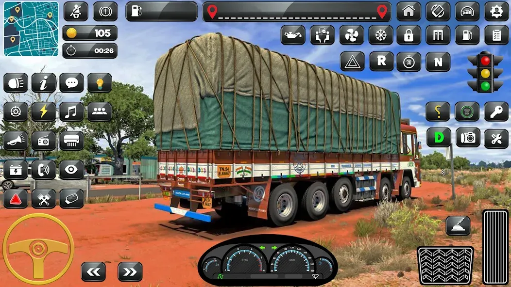 Скачать взломанную Indian Truck Driver Simulator  [МОД Много денег] — стабильная версия apk на Андроид screen 2