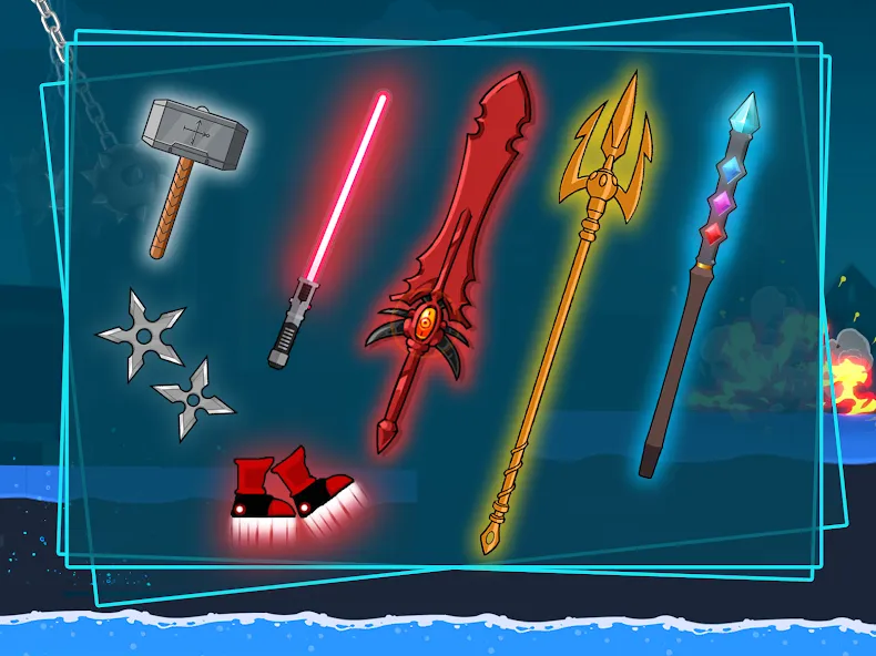 Скачать взломанную Stick-man Fighting Games  [МОД Бесконечные монеты] — полная версия apk на Андроид screen 3