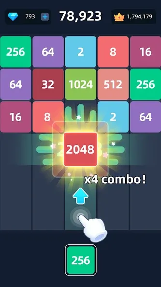 Скачать взлом 2048™ Merge Block Puzzle (Слияние блочных головоломок)  [МОД Все открыто] — последняя версия apk на Андроид screen 4