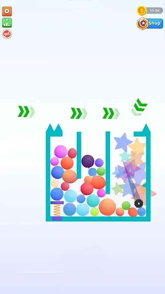 Взломанная Bounce and pop — Puff Balloon  [МОД Unlocked] — полная версия apk на Андроид screen 2