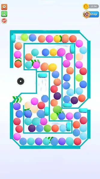 Взломанная Bounce and pop — Puff Balloon  [МОД Unlocked] — полная версия apk на Андроид screen 3