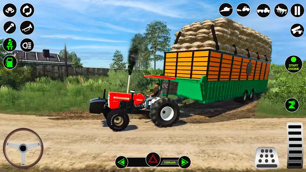 Скачать взломанную Farming Tractor Simulator Game  [МОД Все открыто] — полная версия apk на Андроид screen 1