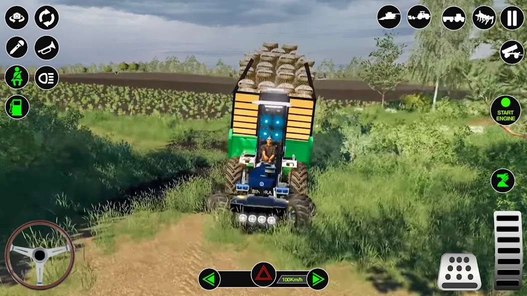 Скачать взломанную Farming Tractor Simulator Game  [МОД Все открыто] — полная версия apk на Андроид screen 4