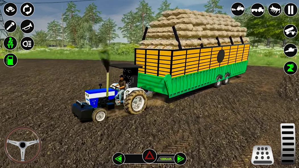 Скачать взломанную Farming Tractor Simulator Game  [МОД Все открыто] — полная версия apk на Андроид screen 5