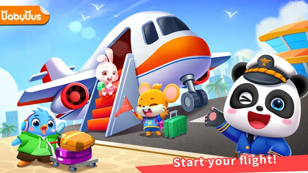 Взломанная Baby Panda's Airport  [МОД Mega Pack] — последняя версия apk на Андроид screen 1